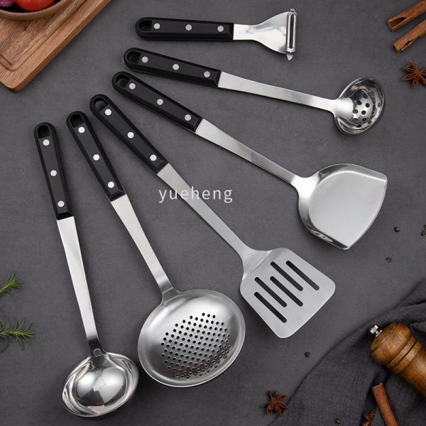 7PCS Kitchen Utensils  Cooking Tool Accessories Stainless Steel Utensil Set Tools  with pOM handle