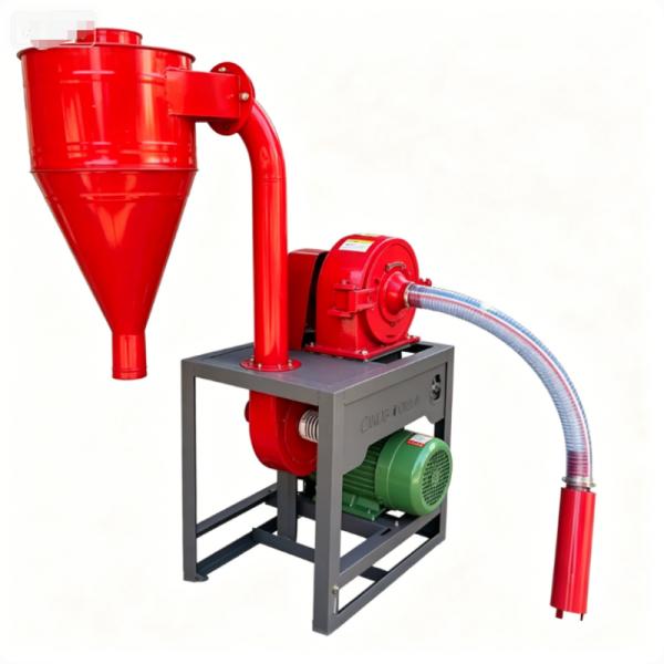 Steel Self Priming Crusher Grinder 200-700kg/h Capacity Grain Pulverizer Automatic Feeding Feed Grinding Machine