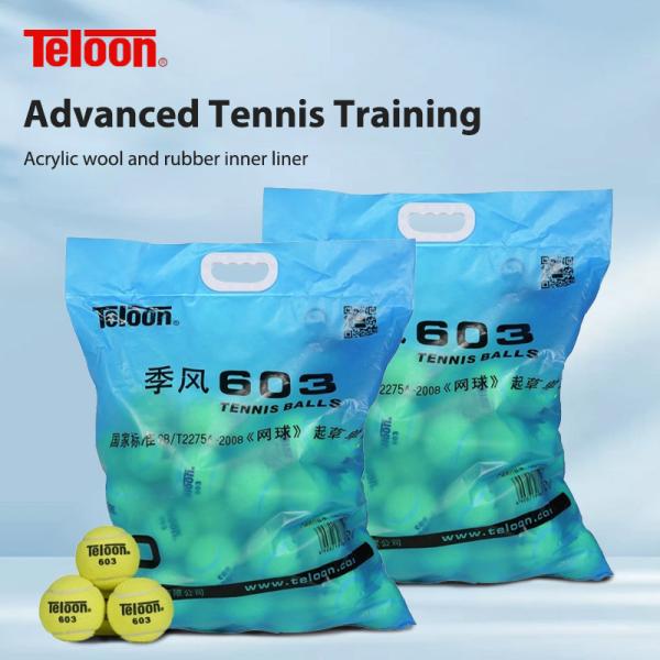 Hot Sale Wholesale Tennis 60 Pcs Training Tennis Balls High Elastic Resistant Rubber Sports Racket Padel Ball