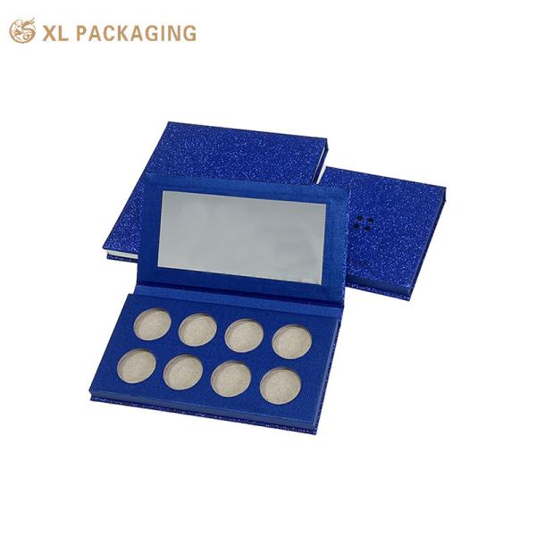 Custom Glitter Eyeshadow Palette Packaging with Mirror