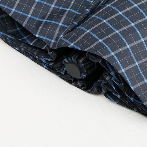 Fully Auto 3 Compact Golf Umbrella , 27 Inches Mens Golf Umbrella Blue Plaid Canopy