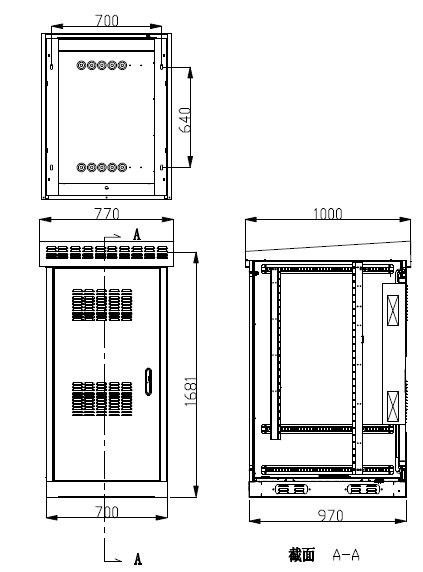 контроль климата шкафа держателя стены 40mm PEF на открытом воздухе охлаждая гальванизированную сталь