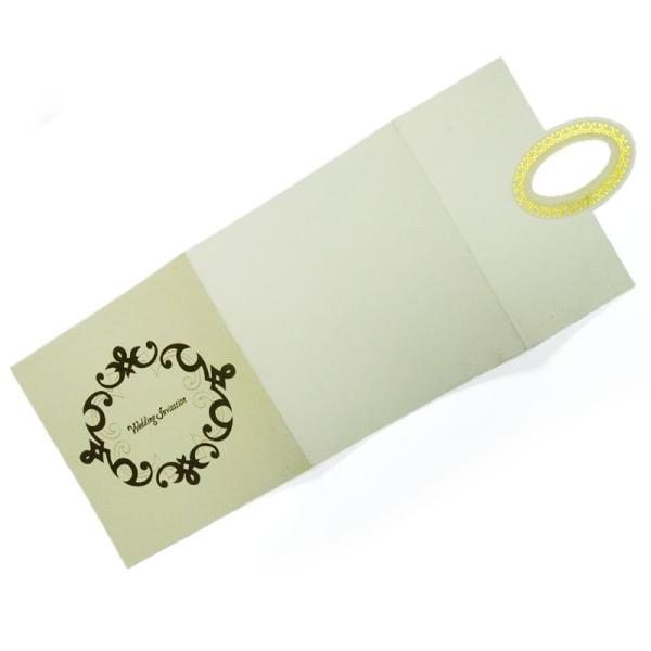 Impression de carte stratifiée par invitation polychrome de mariage de mode avec l'estampillage chaud d'or