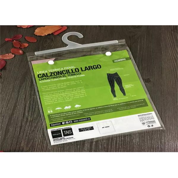 Сумка ясной пластиковой одежды сумки футболки нижнего белья PVC упаковывая с крюком вешалки