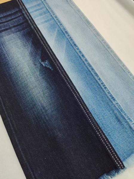 Tejido denim de sarga 85% algodón de 10.2 oz con estilo de estiramiento débil, ancho total de 190 cm, JSD3296, para jeans o abrigo de mezclilla