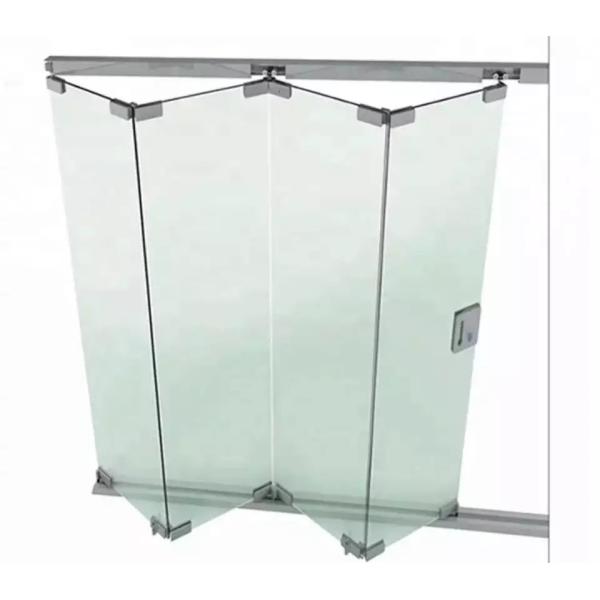 Zinc Alloy Glass Hardware Sliding Folding Frameless Glazing Systems Interior Bifold Door