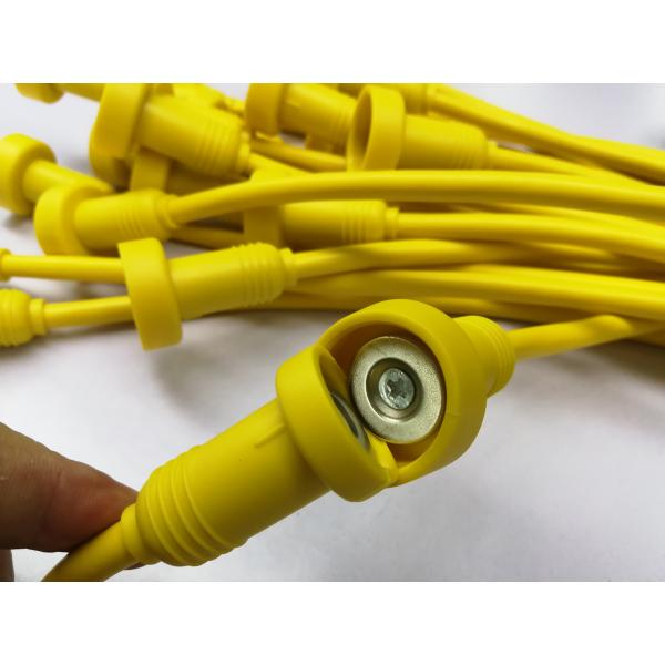 Yellow Cable Wire Harness Magnetic Safe Cable Pvc Jacket With Overmolded Ends