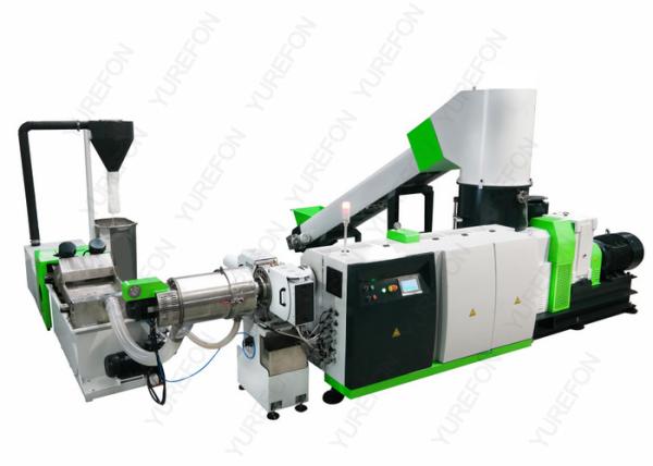 Washed Plastic Recycling Granulator Machine , PP PE Plastic Film Recycling Machine