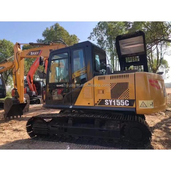0.53m3 Sany SY155c Excavateur avec moteur ISUZU couleur de peinture originale