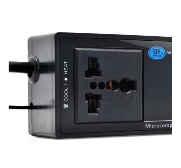 Digital Reptile Thermostat with US Plug Universal Socket ON/OFF Regulator Temperature Controller AC-112 110V16A 16-40C