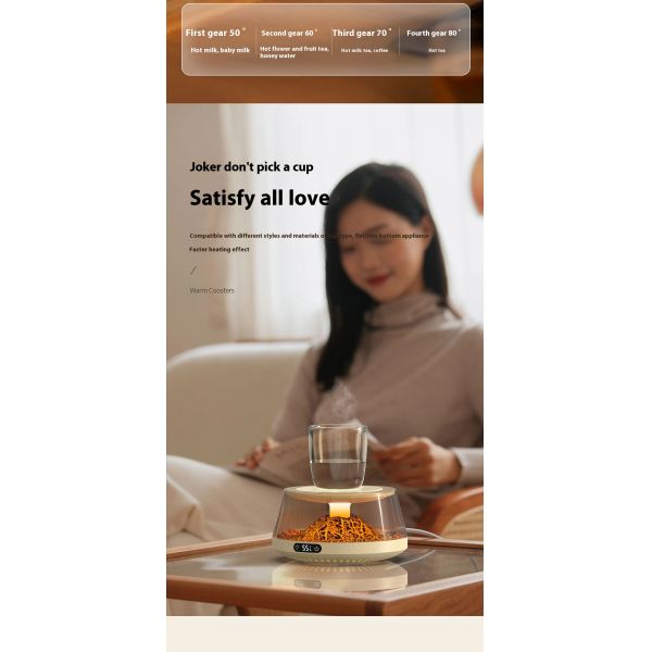 Smart Home Office Coffee Cup Heater Pad USB Charging With Constant Temperature OEM