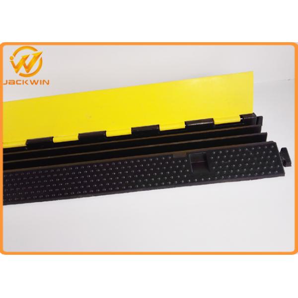 3 Channels Rubber Cable Protector Ramp Cord Cover 20 Ton Weight Capacity 1000 * 300 * 50 mm