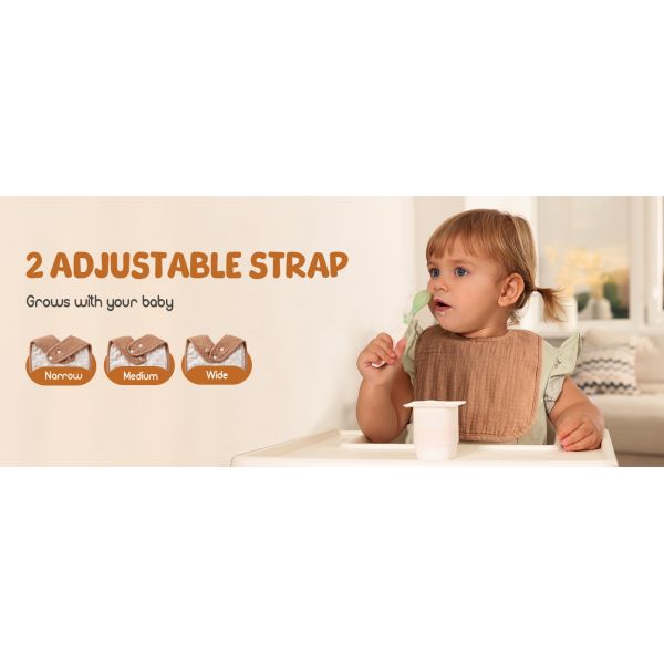 6-Pack Muslin Baby Bibs for Unisex，Cotton Baby Drool Bibs for Drooling and Teething