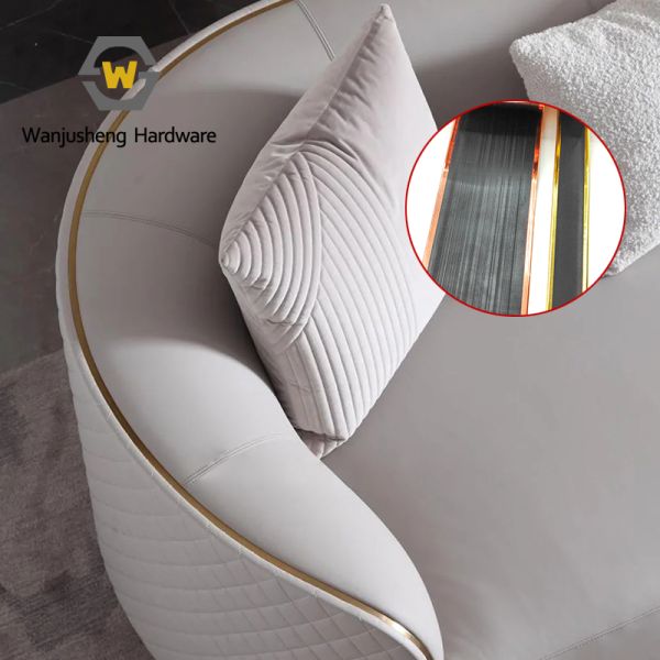 Plastic Gold Car Trim Strip Sofa PVC Edge Banding Tape Furniture Upholstery Decorative Strips Edge for Bed Without Tape