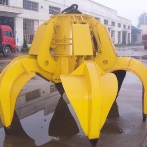 Electric Hydraulic Mutivable Double Disc Crane Grab Bucket For Material Handling