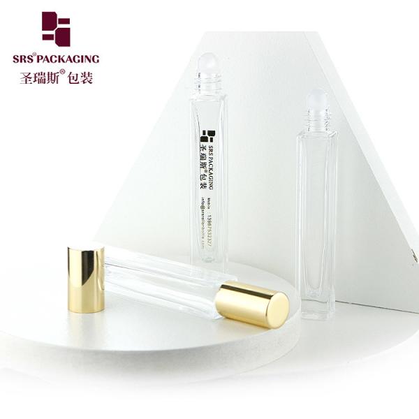 GB2-10ml Empty Glass Perfume Bottle With Gold Aluminum Cap Hotstamping Logo