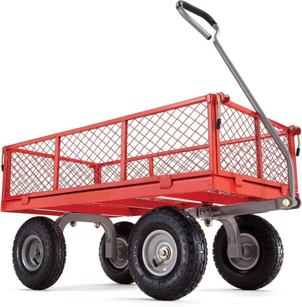 Outdoor Garden Heavy Duty Utility Portable Large Capacity Camping Collapsible Wagon Cart With All-Terrain Wheels