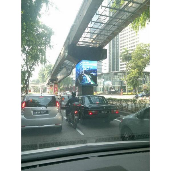 P8 Smd Outdoor Pole LED Display Signs , Wifi 3g Advertising Street LED Display