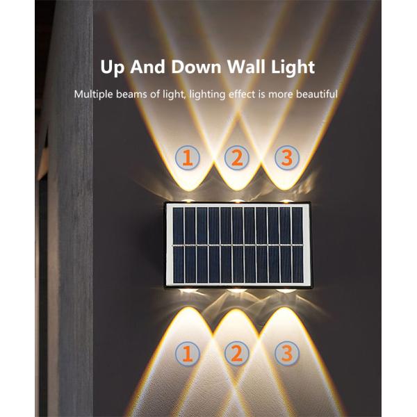 Modern Solar Wall Light for Waterproof Garden Decoration Home Night Light LED Outdoor