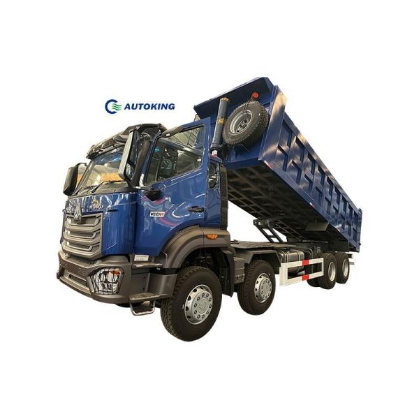 Camion benne basculante 8x4 12 roues 380CV avec conduite à droite, capacité de charge de 31 à 40 tonnes et norme d'émission Euro 2