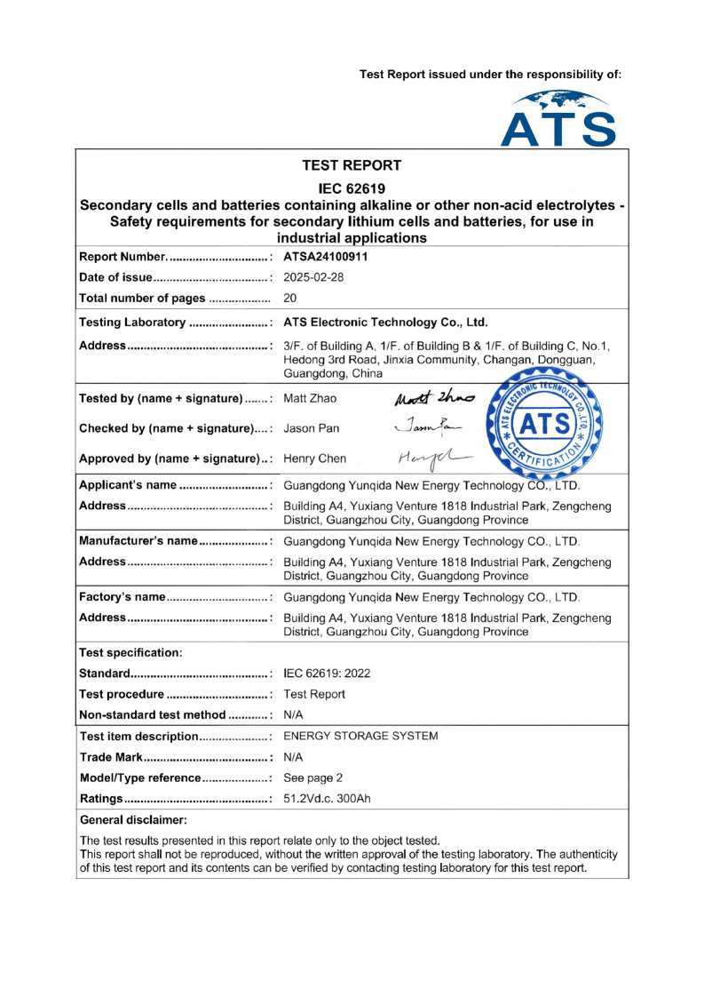 Voltertech Co.,Limited Certifications