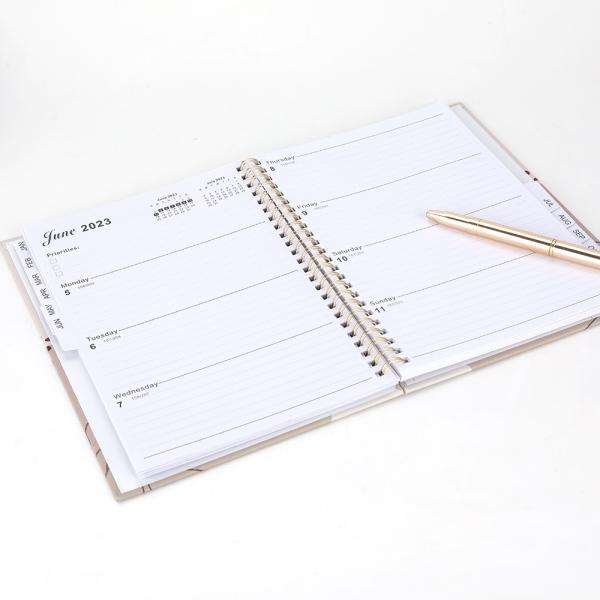 Custom Printed A5 Study Planner Organizer Daily Monthly Planner With Hardcover Cover