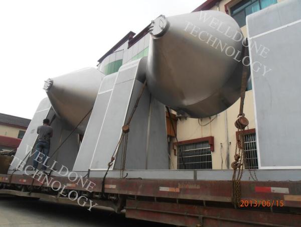 Double Cone Dry Powder Blending Equipment 10 - 30 Minutes Mixing Time