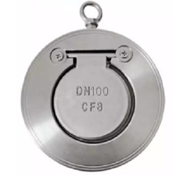 DN150 Stainless Carbon Steel SS304 EPDM NBR Viton Seal Single leaf thin disc Plate Check Valve China Factory