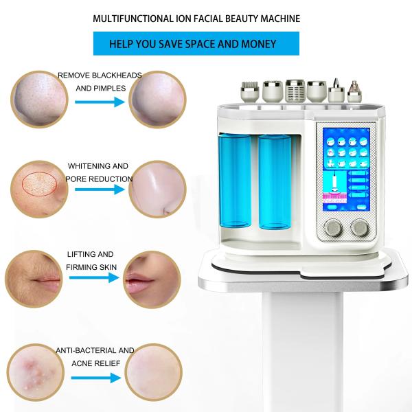 Корея 2023 7 в 1 машине машины H2o2 Hydrafacials Dermabrasion диаманта Oxyge машины шелушения Aqua гидро лицевой.