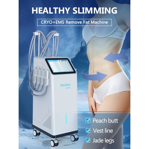 Non-invasive Body Slimming 4 Cooling Pads Cryo Membrane Fat Freezing Professional Machine Cool Sculpting Salon Massager Device