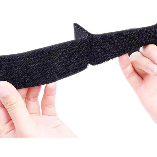Nylon Hook And Loop Strap Black Velcro Straps Customized Color Size