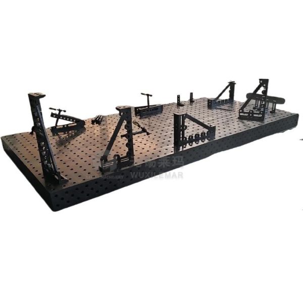 Robust Grid Welding Fixture Table D28 3D Welded Steel Table Industrial Use