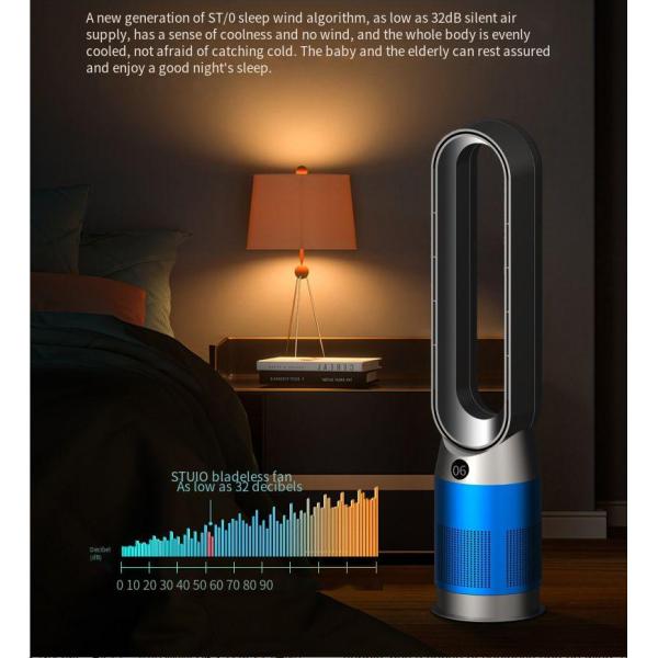 Large Vertical Bladeless Fan Air Purifier Fan App-Controlled Remote Control Home Smart