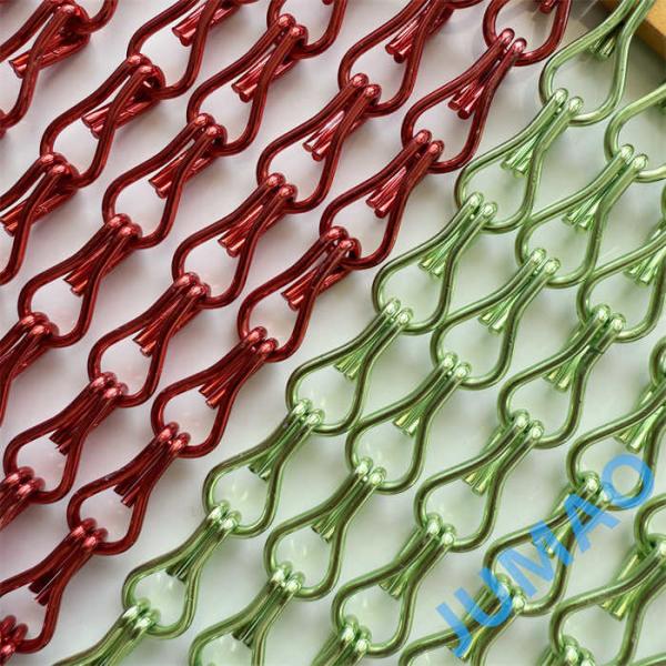 Aluminum Mesh Material Metal Chain Link Curtains Lightweight And Flexible