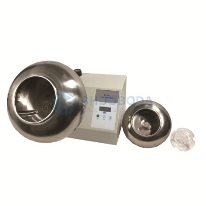DP-300A Small Drug Tablet Coater with 300mm 1Cr18Ni9Ti Pan, 35°~45° Adjustable Tilt and 1~80rpm Adjustable Speed