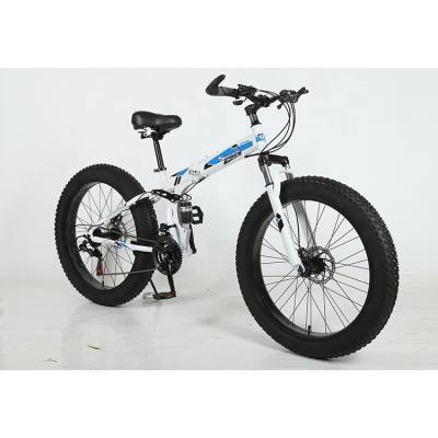 Customizable 26 Inches Fat Tire Folding Snow Mountain Bike with Aluminum Alloy Shift Levers and carbon Steel Fork