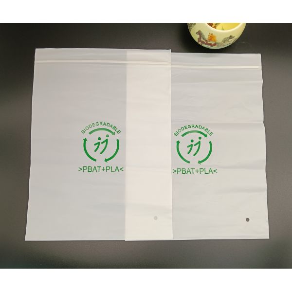 Eco-Friendly PBAT+PLA Biodegradable Resealable Zipper Bag Compostable Strong Seal Storage For Small Item