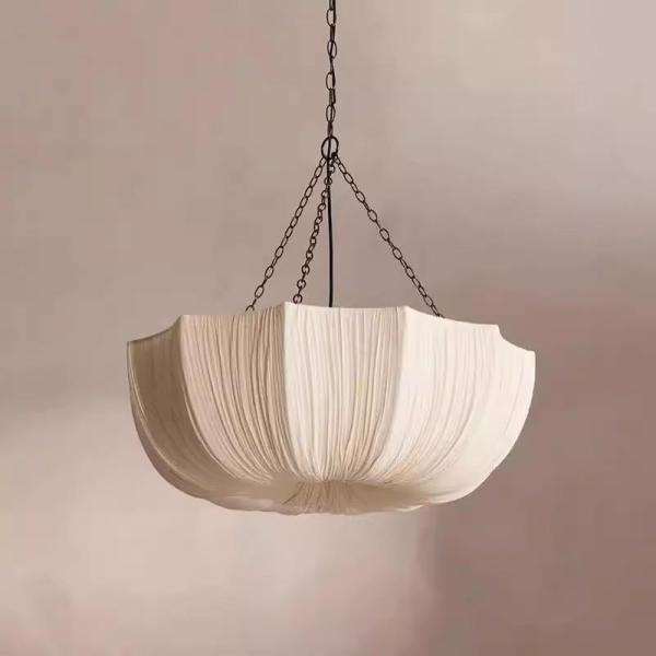 JYLIGHTING French Vintage Style Umbrella Style Fabric Chandelier Modern Pendant Light Living Room Bedroom Restaurant