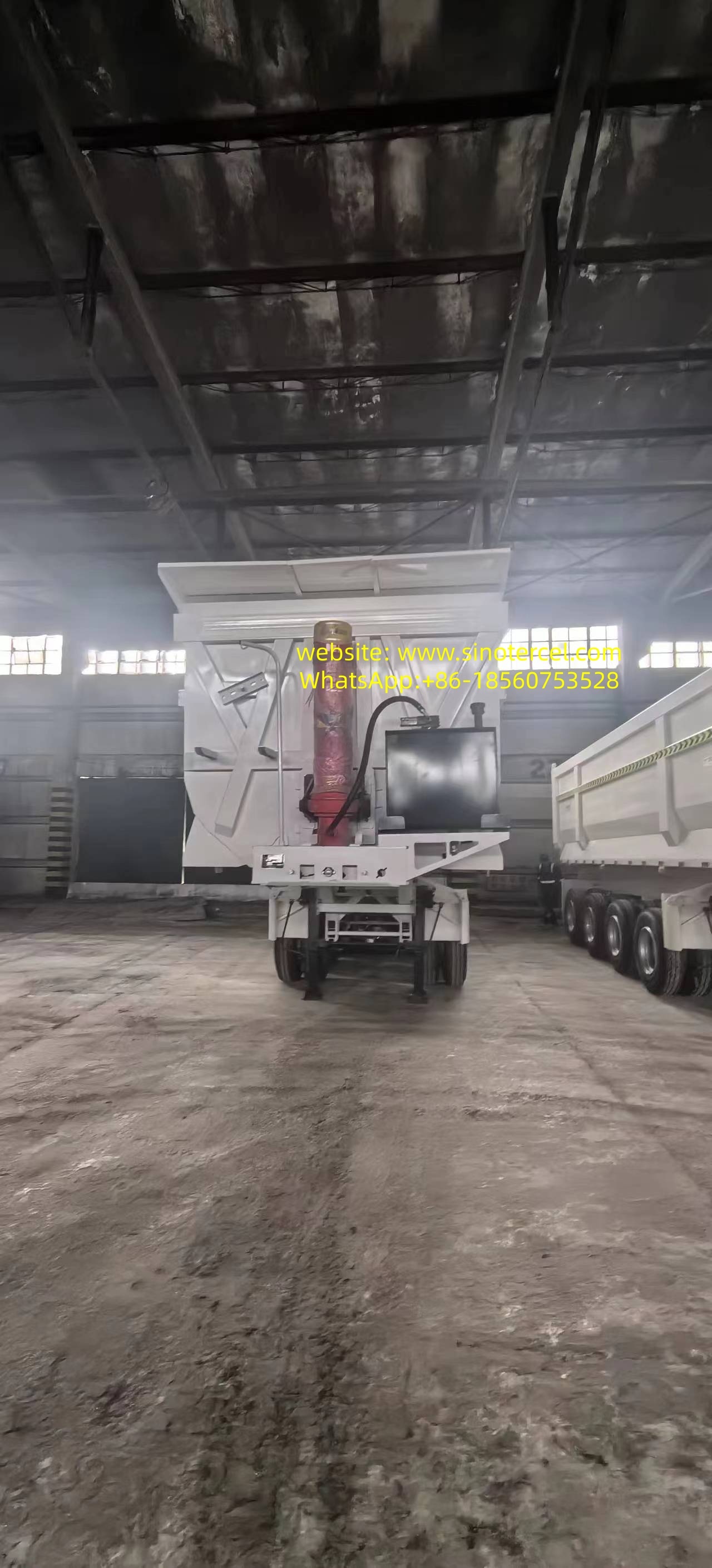 SINOTERCEL 4 Axle 25CBM rear-tipping self-unloading FUWA axles 12.00R20/12R22.5