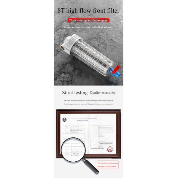 Filtro de agua de grifo Aguas de agua de sedimento 8 toneladas para hogares Comercio al aire libre