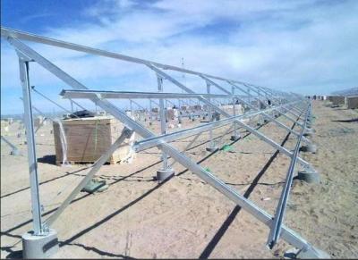 Customized Anodizing Metal PV Bracket For Most Modules Concrete Ground Screw Foundation Natural