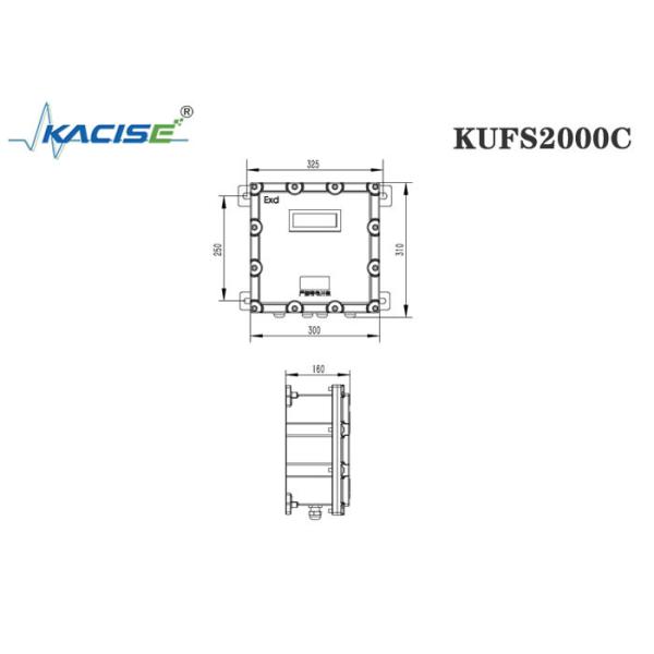 KUFS2000C Explosion Proof Clamp On Ultrasonic Flow Meter with Bi-directional Measurement for DN32-DN6000 Pipes
