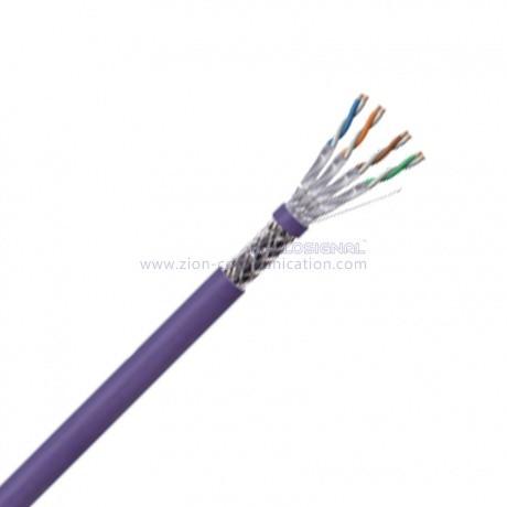 S / Cabo da rede do CAT 6A BC LSZH CAT6 do ftp no revestimento preto, tempo da longa vida