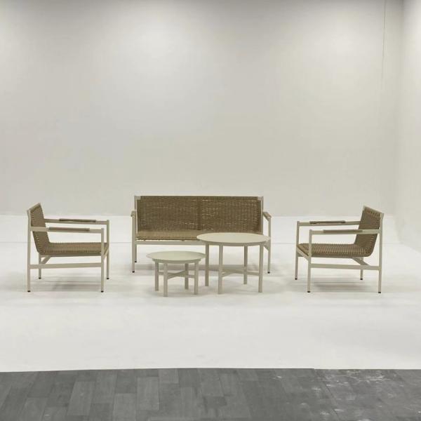 Mail Packing Outdoor Garden Furniture Set with Lounge Sofa and Rope Furniture