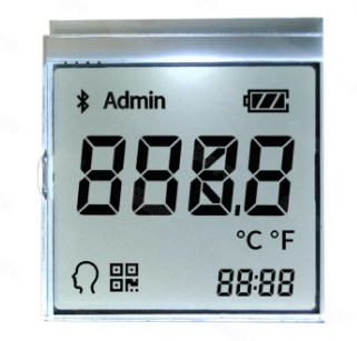 Écran LCD à segments personnalisés transflectif avec rétroéclairage LED couleur RVB