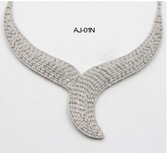 Dinner Party Exquisite 60 Grams 925 Sterling Silver Necklaces For Everyday Wear sterling silver collar necklace Diamond