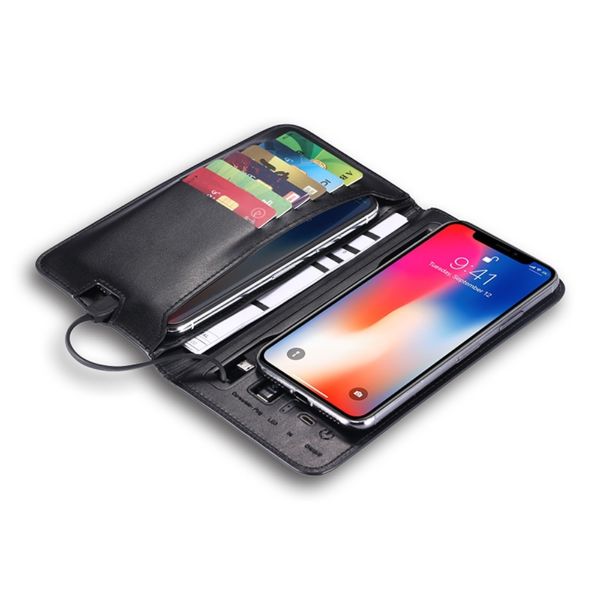 Charging Wallet Portable Power Bank 5W Output Customizable Logo Mobile Business Gift Card Bag Wireless Charger Compact