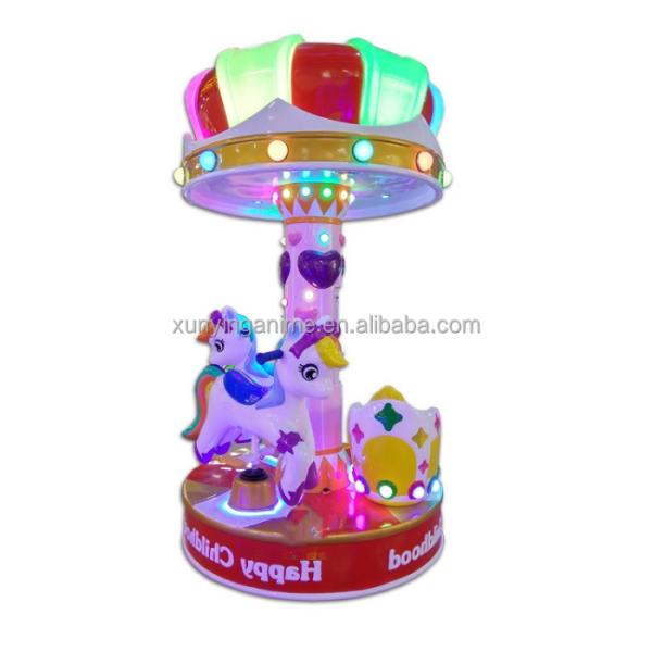 110V 220V Children's Horse Carousel Kiddie Ride Coin Operated