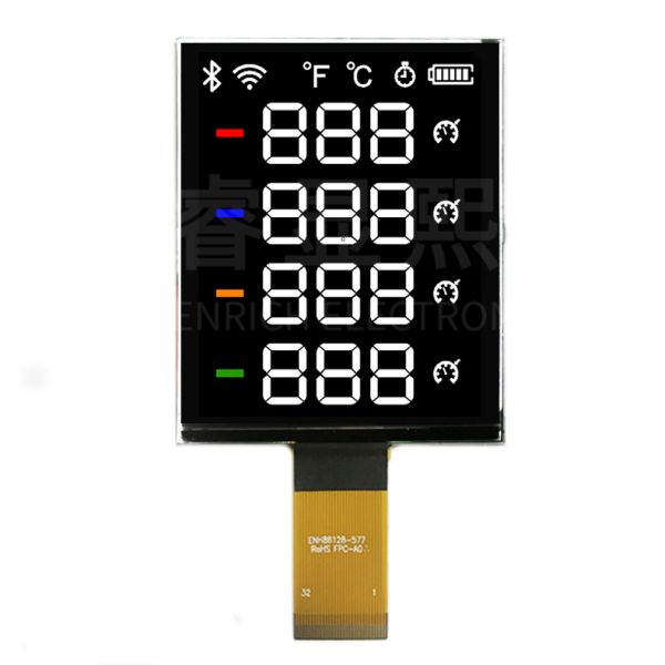 Segment Type LCD Module Small Size VA Black White Monochrome For Grill Oven Screen