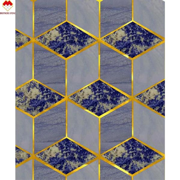 Transparent African Lapiz Marble Sodalite Blue Marble Onyx Marble Type from Yunfu